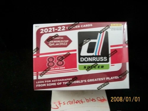 2021 22 Donruss Soccer FIFA Factory Sealed Blaster Box Laser Auto Relic? RC SP