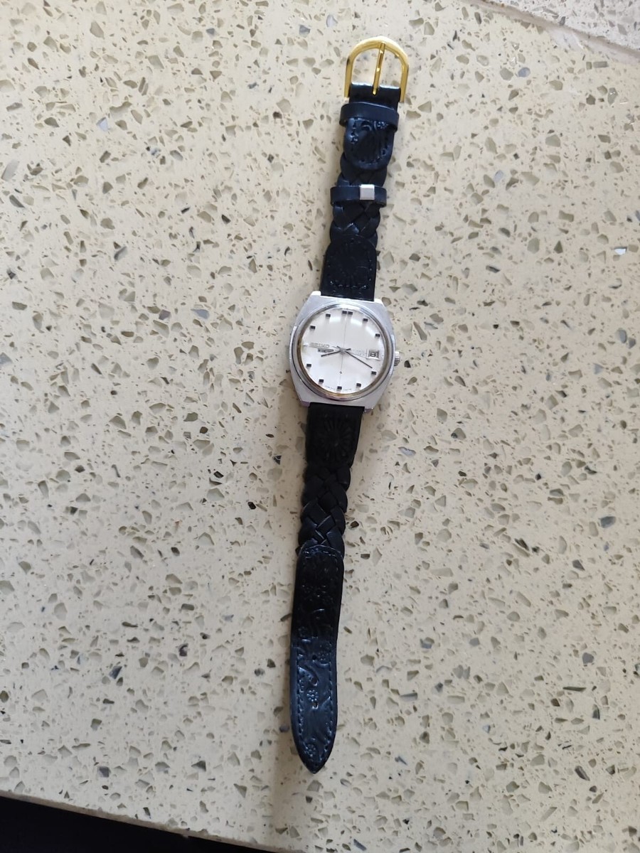 SEIKO 5606-7100 AUTOMATIC men's Wristwatch white Dial Working | eBay
