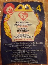   Spunky The Cocker Spaniel  McDonalds 1999 ty Teenie Beanie Baby  4 New Sealed