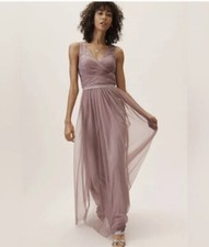 Anthropologie  BHLDN Hitherto Fleur womens bridesmaids dresses Dusty Plum size 8