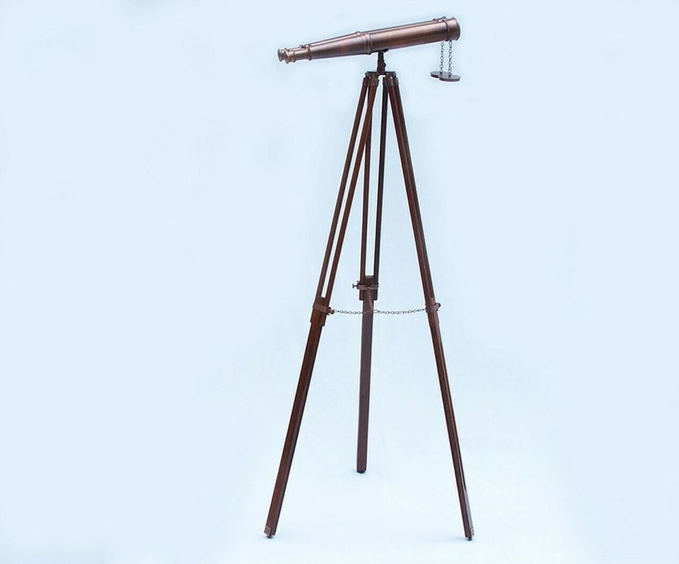 SIFAAT WORLD 62" Floor Standing Admiral's Antique Copper Magnifying Binoculars - Image 3 of 4