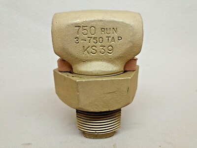 Burndy Splicing Tap Split Bolt Run 750 , KS39 , 3-750 TA Used Sandblasted