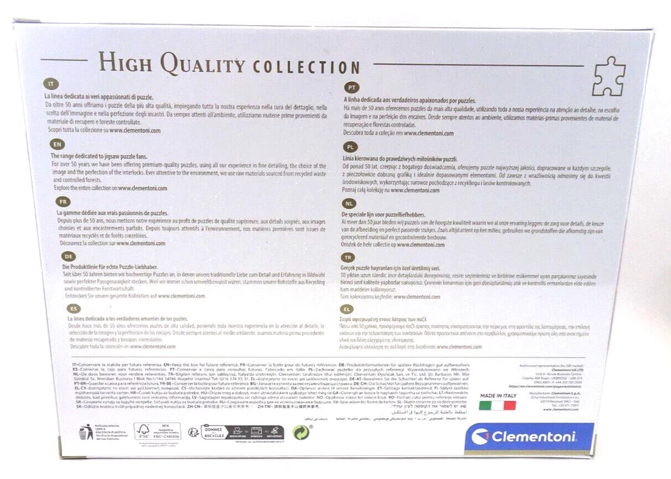 Clementoni Paris Eiffel Tower 1,000 Piece Jigsaw Puzzle FACTORY SEALED BOX - Image 2 of 3