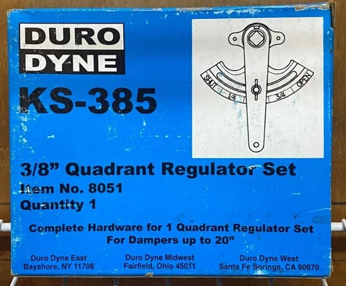 Duro Dyne KS-385 3/8" Quadrant Regulator Set