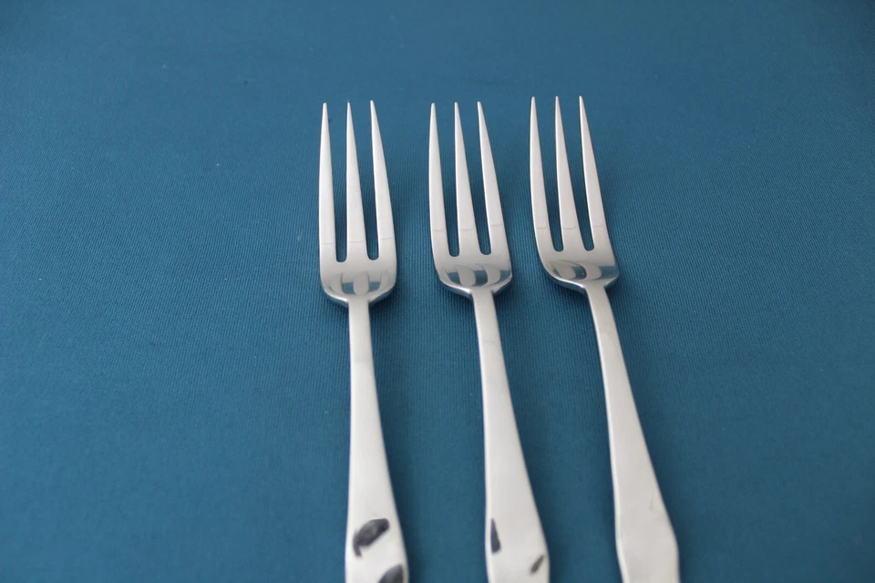 3 tenedores de ensalada cerámica granero lechuga 18/8 acero inoxidable Japón 6 7/8" Foto 3 de 4