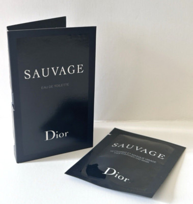 DIOR ~  Dior Sauvage 0.03oz Men's Eau de Toilette Sample + Face Cleaner 0.17 Oz