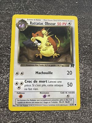 DARK RATTATAC UNCO - POKEMON 51/82 TEAM ROCKET EDITION 2 NEAR MINT DE