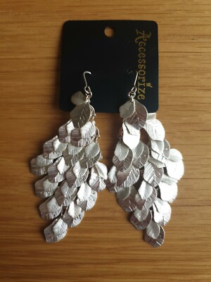 Accessoire Chandelier Ohrringe UVP12 , Tropfen, silberfarben, Geschenkidee, Date Night