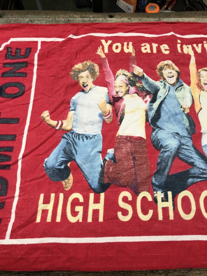 Vintage High School Musical Towel - Admit One Ticket Shape - Rare Find Fast Ship - Image 3 of 4