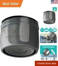 6-Pack Brushed Nickel Faucet Aerator with Steady Pressure & Low Flow Rate