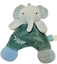 Manhattan Toy Company Baby Plush Elephant Crinkle Teether Security 9.25 inches