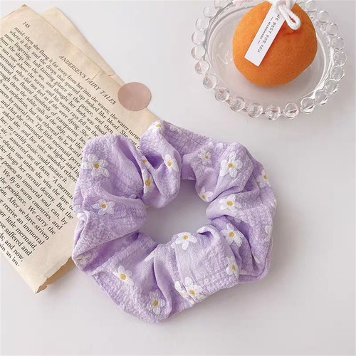 Cravatte per capelli scrunchies motivo floreale diversi colori scrunchies cravatta schiena 1 pezzo - Foto 5 di 16