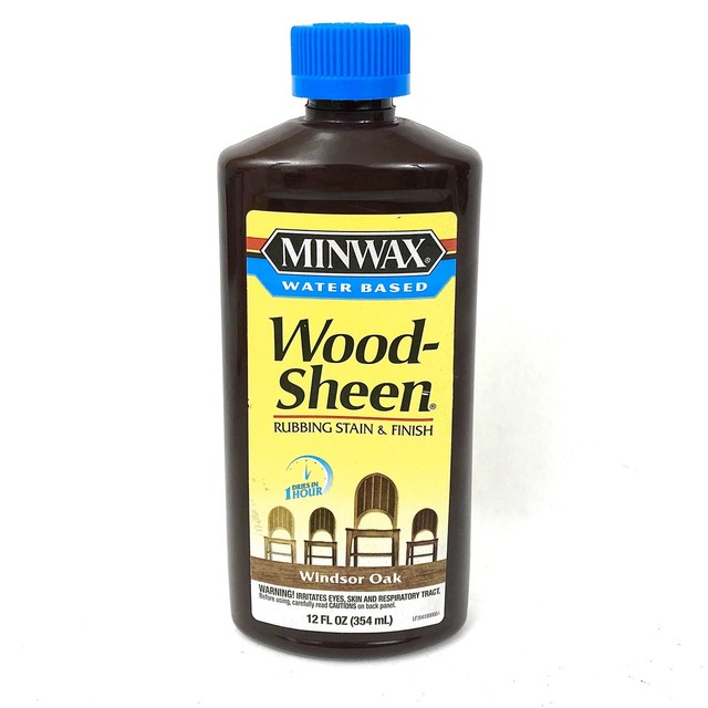 Minwax Wood Sheen Water Based Rubbing Stain Finish Windsor Oak 12 fl oz