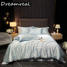 Mulberry Silk Bedding Set Luxury Smooth Duvet Cover Fitted/Flat Sheet Pillowcase