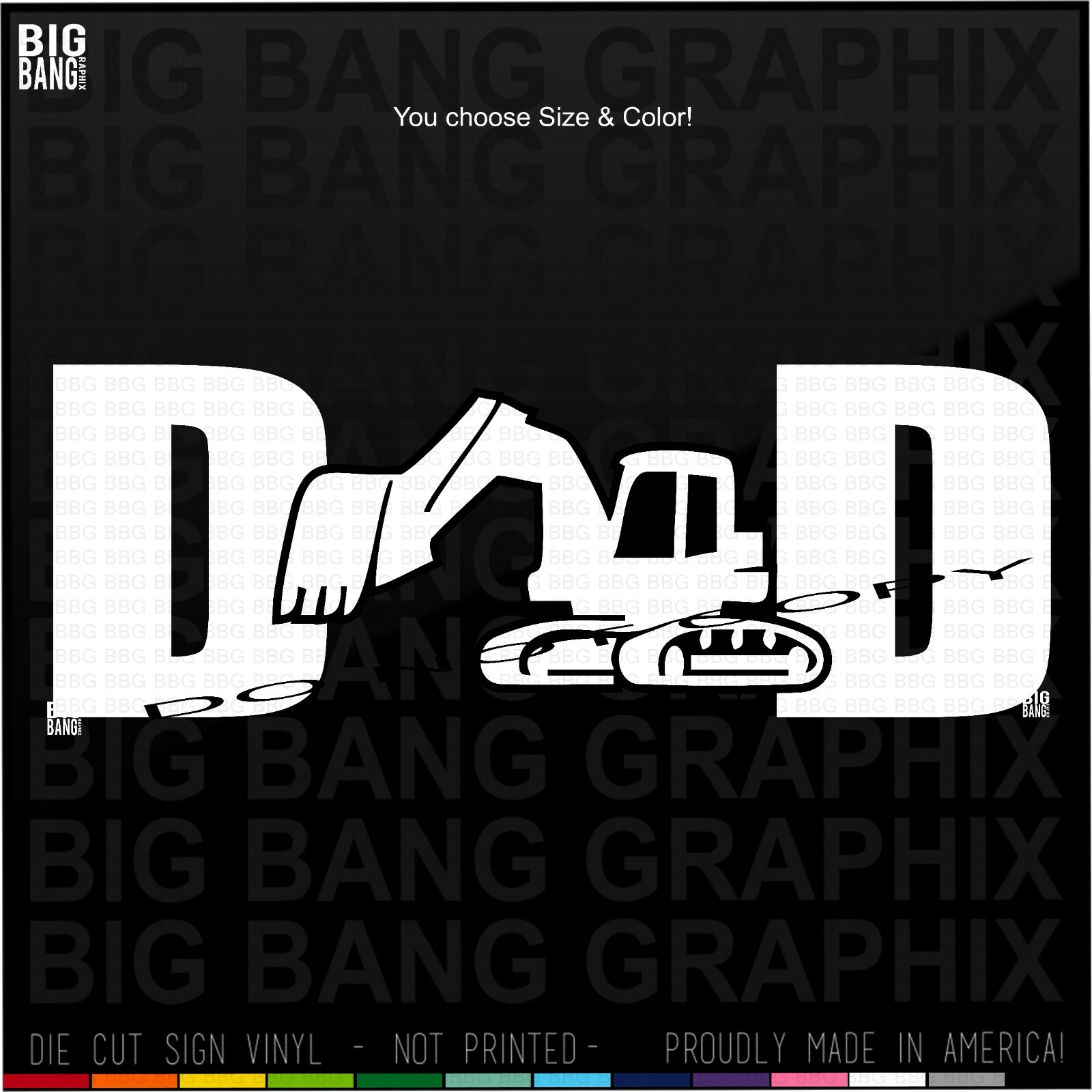 Operator Dad Decal Sticker Excavator