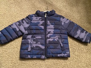 blue polo puffer jacket