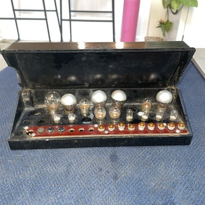 Antique Automobile Spare Lamp Box Light Bulbs Vintage Bakelite ? 