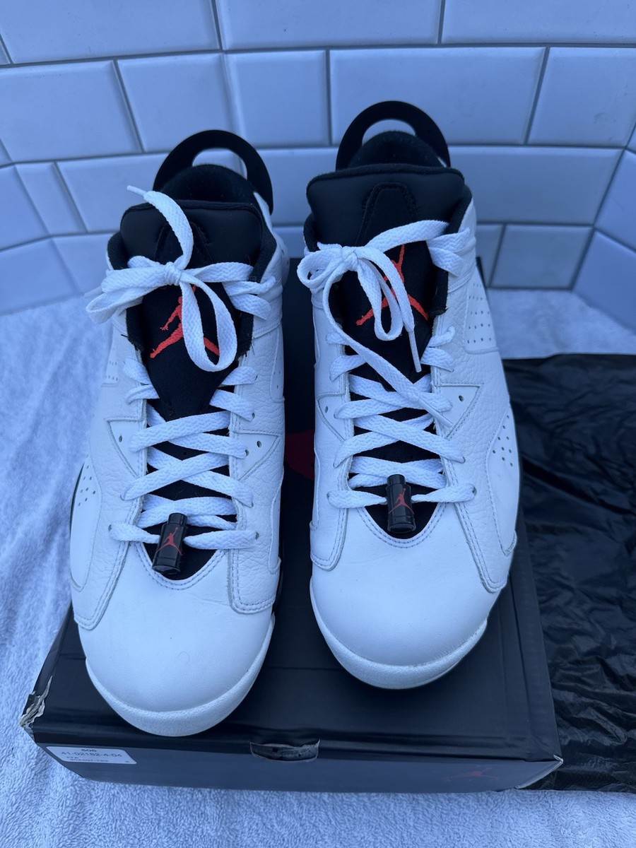 Nike Air Jordan 6 VI Low White Infrared Mens Sz 10.5 Retro 304401