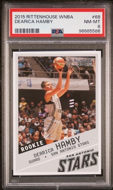 2015 Rittenhouse WNBA #68 Dearica Hamby Rookie PSA 8 San Antonio Stars