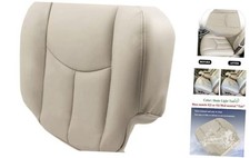 Front Driver Bottom Replacement Seat Cover 522 Microfiber Leather Light Tan