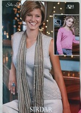 Original Sirdar Silky Look Ladies Sweater & Top 32"-42" Knitting Pattern 8341