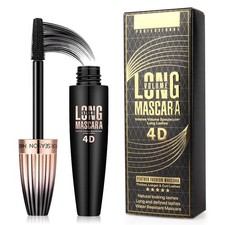4D Silk Fiber Lash Mascara Waterproof Long Lasting Black Volume