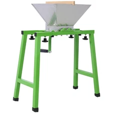 7L Manual Juicer Grinder W/ stand Portable Fruit crusher wheel Stainless Steel