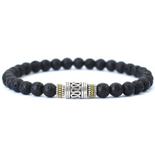 1pc 6mm Natural Stone Beaded Bracelet Unisex Yoga Meditation Lucky - NEW