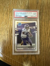 🔥2020 Donruss Optic Justin Jefferson Rated Rookies Holo Prizm (RC) PSA 9🔥