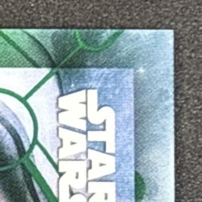 2026 Topps Chrome Star Wars Lynn Robertson Bruce as D-O Auto Green Refractor /99 view 5