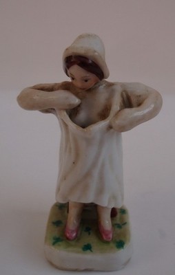 Art Nouveau Style Figurine Farm Sexy Art Deco-German Style Porcelain Enamels