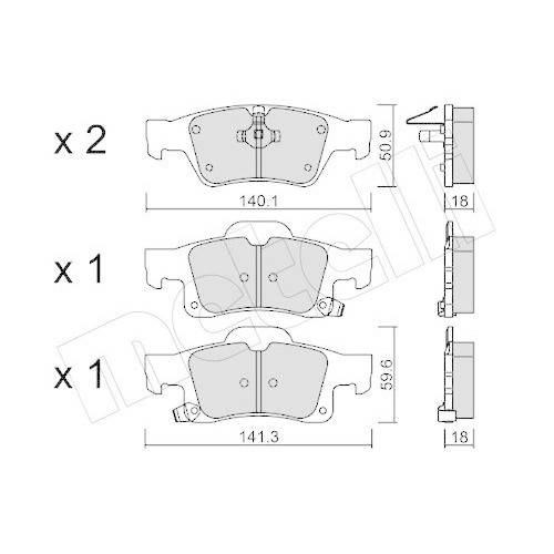 Plaquettes de frein Metelli 22-0928-0 pour restaurer le freinage des Jeep