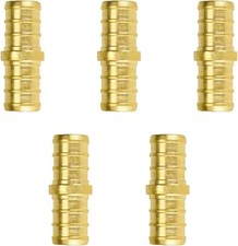5 Pack 1/2" Pex Coupling, 1/2 Inch Pex Coupler Fittings - Free Ship-USA Seller