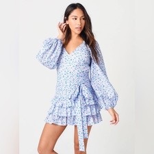 🌸 LoveShackFancy Floral Mini Dress – Romantic Cottagecore Ruffle Dress