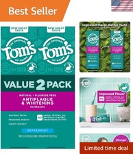 Fluoride-Free Antiplaque Whitening Natural Toothpaste - 5.5 oz Pack of 2