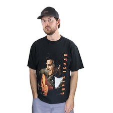 Chris Isaak Vintage 90s Band Tour T Shirt Mens XL Black Music Tiki USA Made Tee