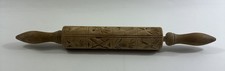 Vintage Embossed Wood Rolling Pin Dough Roller Cookies 16" Engraved owl