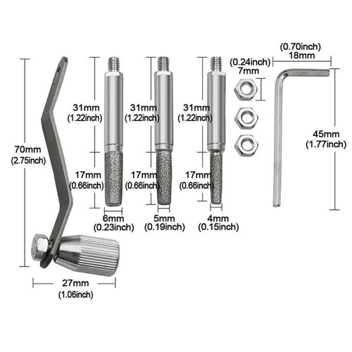 Portable Hand Chain Grinder With 3 HSS Grinding Heads For Chainsaw Sharpening - Zdjęcie 6 z 24