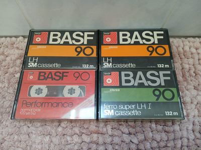 4 x BASF. Audio-Kassette. 90 min. Vintage. 