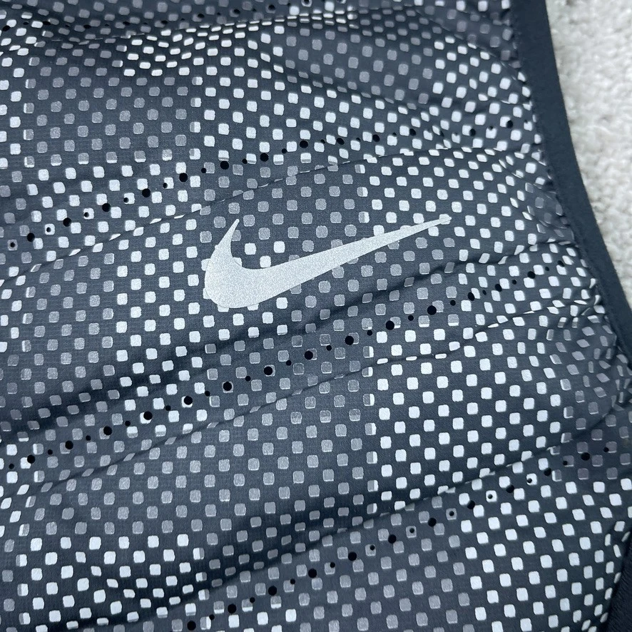 Nike Vest Womens Large Grey Aeroloft 800 Down Fill Puffer Running Reflective - Image 4 of 4