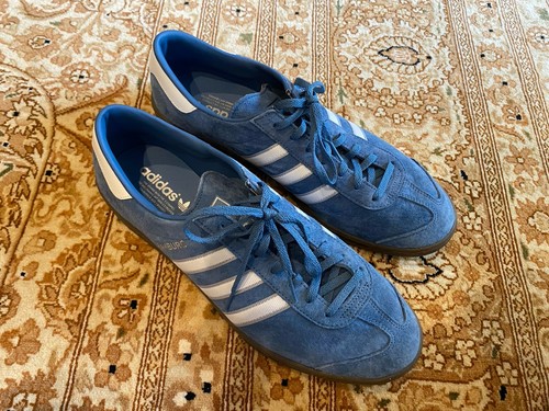 ADIDAS Hamburg Originals Samba Mens Suede Trainers Gum Sole - Size 12 UK - Picture 1 of 3