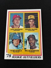CLINT HURDLE ROOKIE TOPPS 1978 NRMT #705 KC ROYALS VINTAGE BASEBALL CARD. rookie card picture