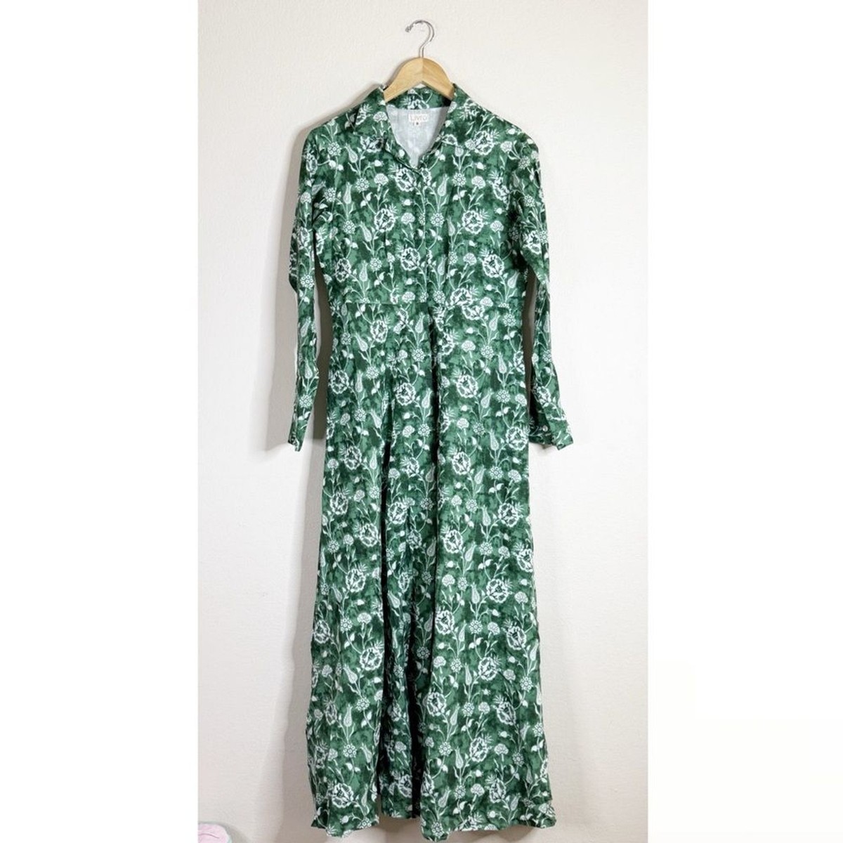 livro shirt dress Livro Classic Shirt Dress Blue Blossoms