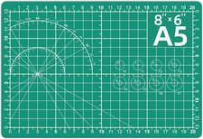 Cutting Mat 8In 6In, Self Healing Cutting Mat, A5 Rotary Cutting Mats for Crafts