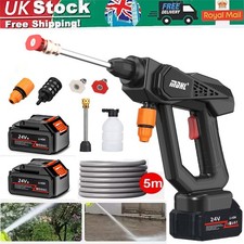 2x Battery Cordless Car High Pressure Washer Jet Water Wash Cleaner Gun Portable