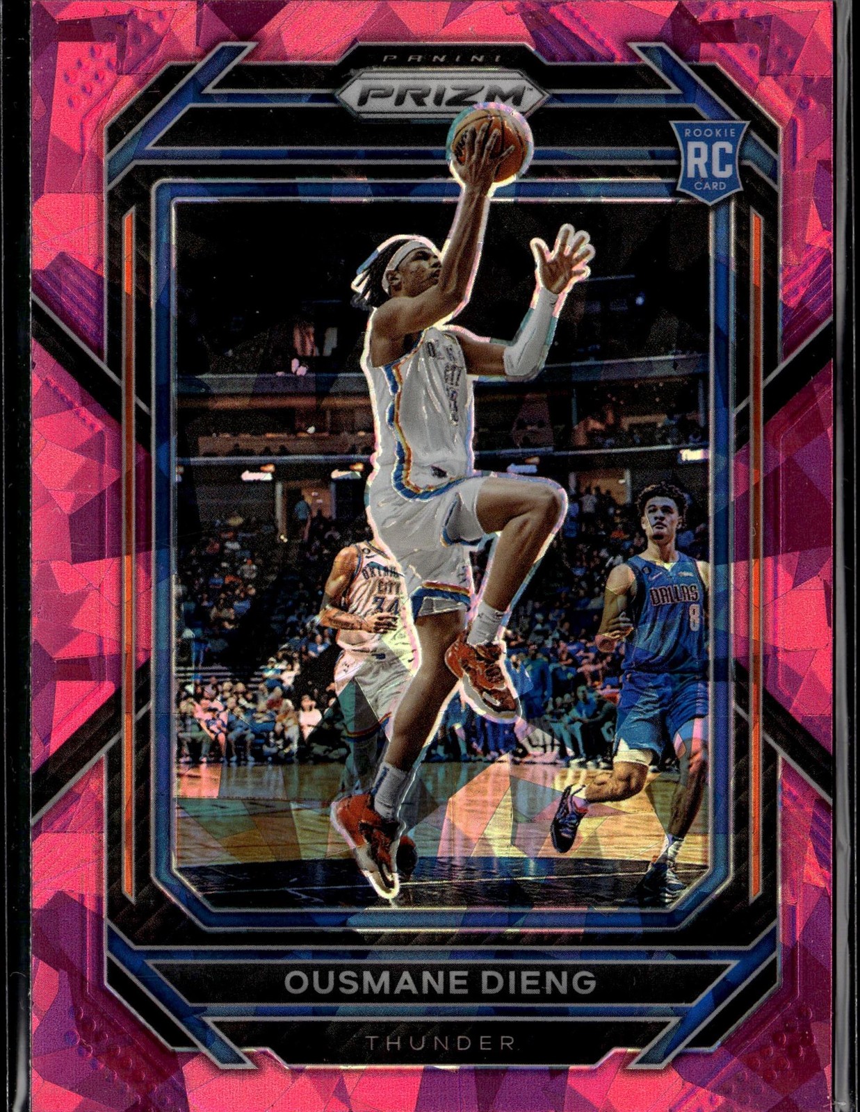2022-23 Panini Prizm #224 Ousmane Dieng Prizms Pink Ice