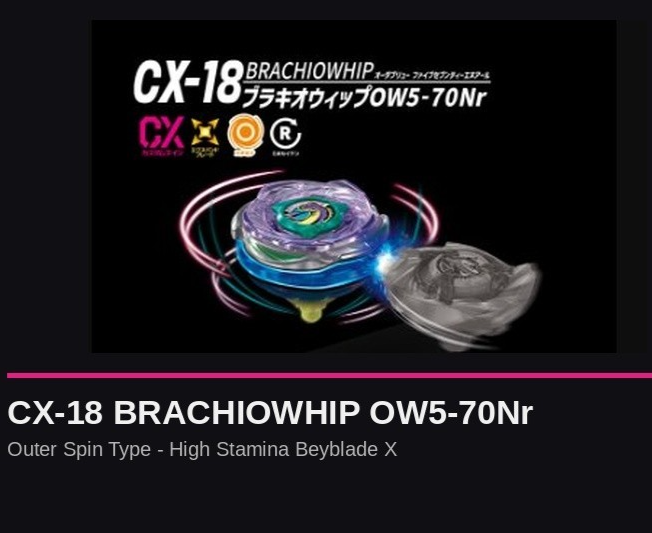 IN STOCK* Beyblade X CX-18 Brachio Whip OW5-70Nr U-Pick Authentic