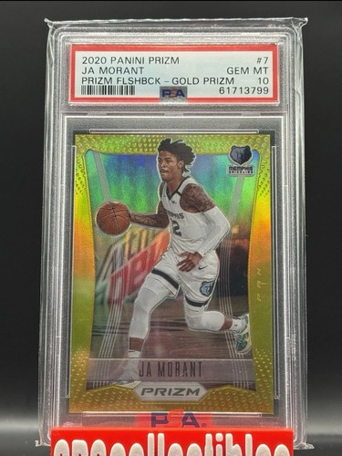 Ja Morant [Gold Prizm] #7 2020 Panini Prizm Flashback card