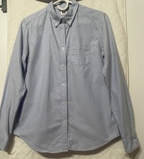 Uniqlo Cotton Womens Shirt Light Blue SZ M