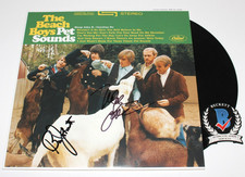 MIKE LOVE BRUCE JOHNSTON THE BEACH BOYS SIGNED PET SOUNDS ALBUM RECORD BECKETT